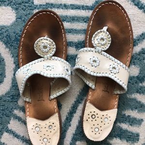 Size 9 Cream and White Jack Rogers Sandals